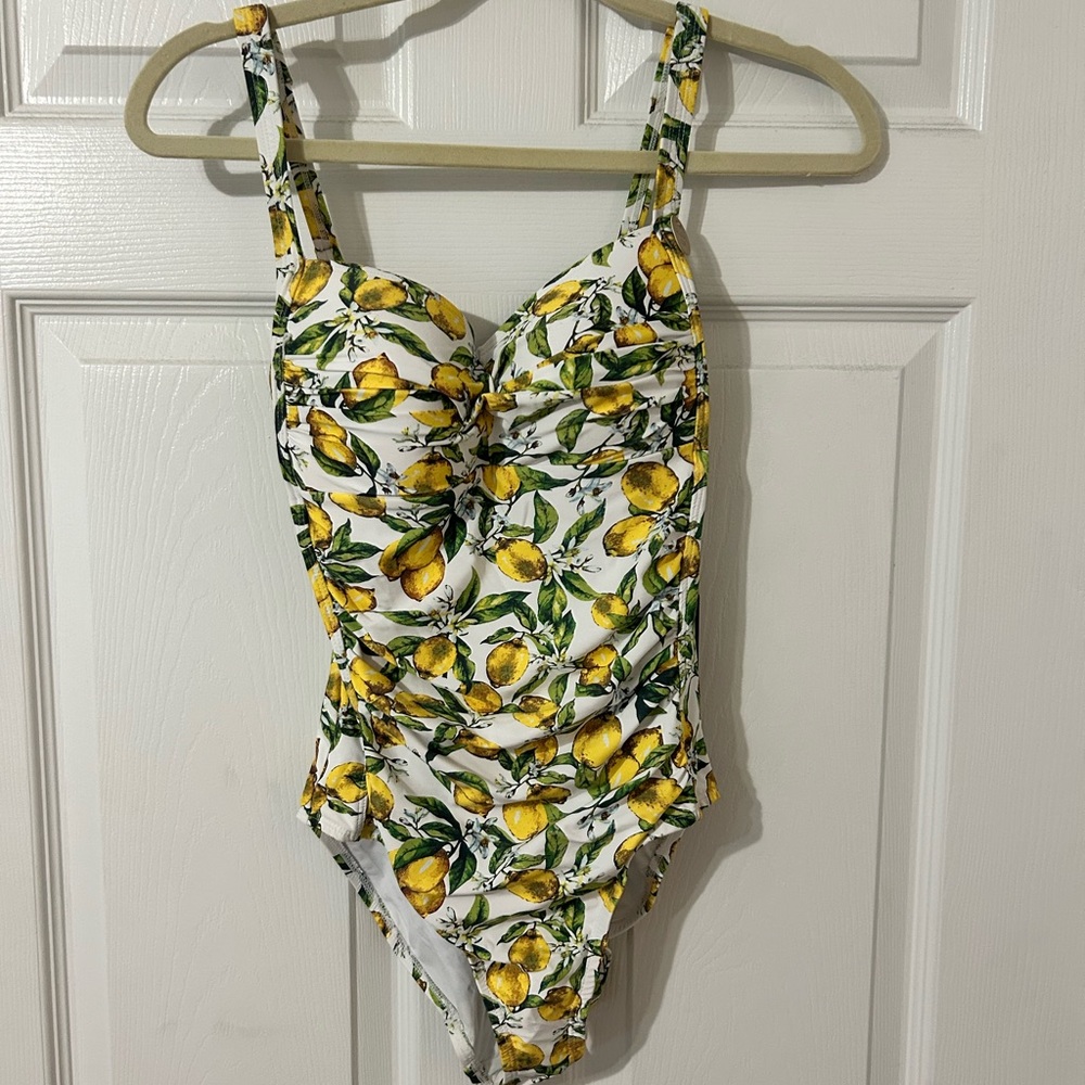 Lemon Print One Piece Swimsuit